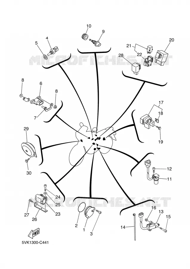 ELECTRICAL 2 Yamaha MOTO 660 2008 XTR  XT660R