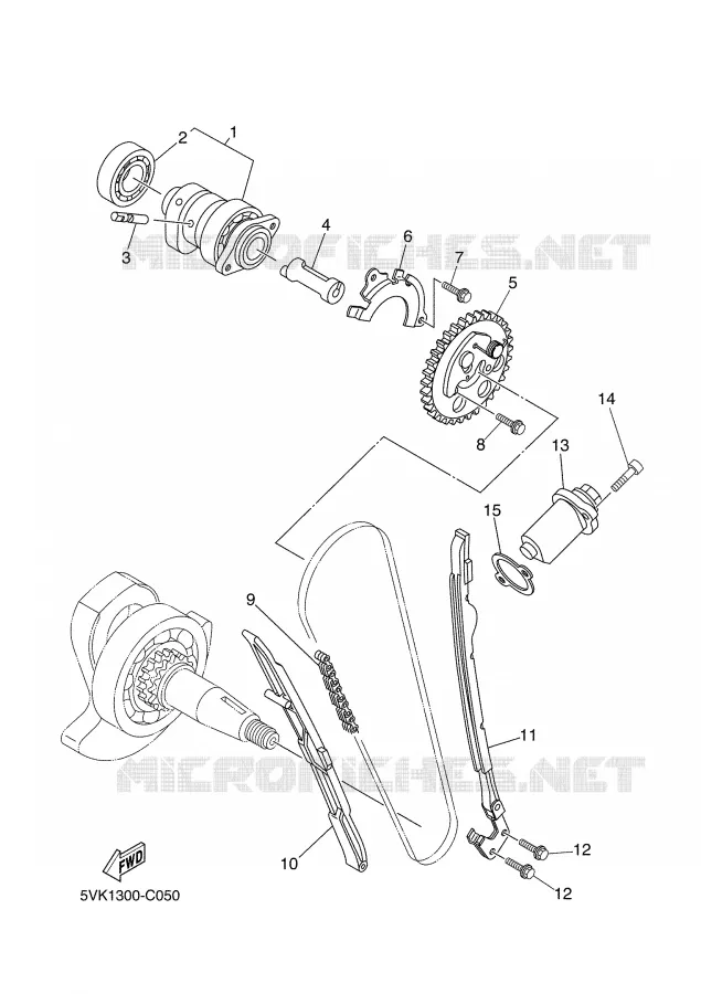 CAMSHAFT / TIMING CHAIN Yamaha MOTO 660 2004 XTX  XT660X