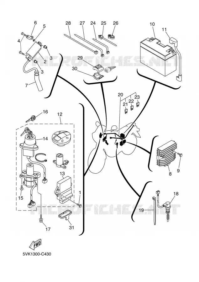 ELECTRICAL 1 Yamaha MOTO 660 2004 XTX  XT660X