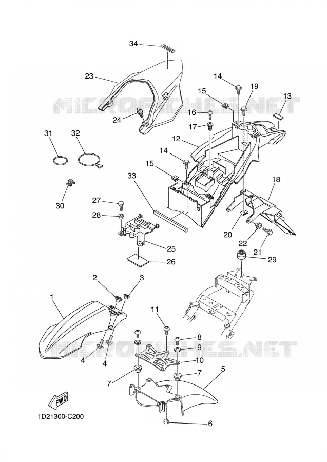 FENDER Yamaha MOTO 660 2005 XTX  XT660X