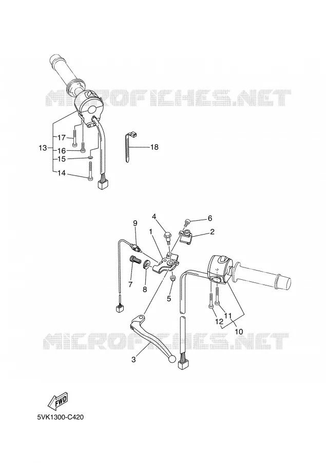 SWITCH / LEVER Yamaha MOTO 660 2005 XTX  XT660X