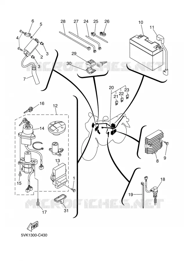 ELECTRICAL 1 Yamaha MOTO 660 2005 XTX  XT660X