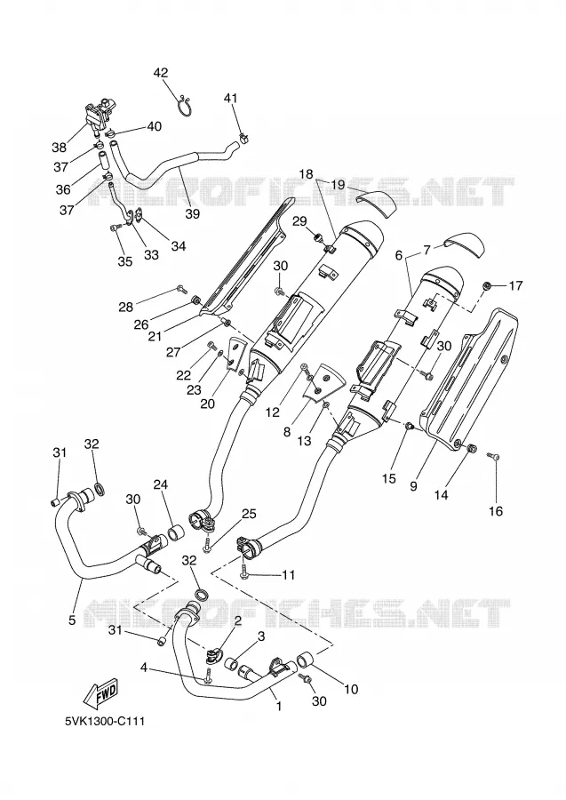 EXHAUST Yamaha MOTO 660 2006 XTX  XT660X