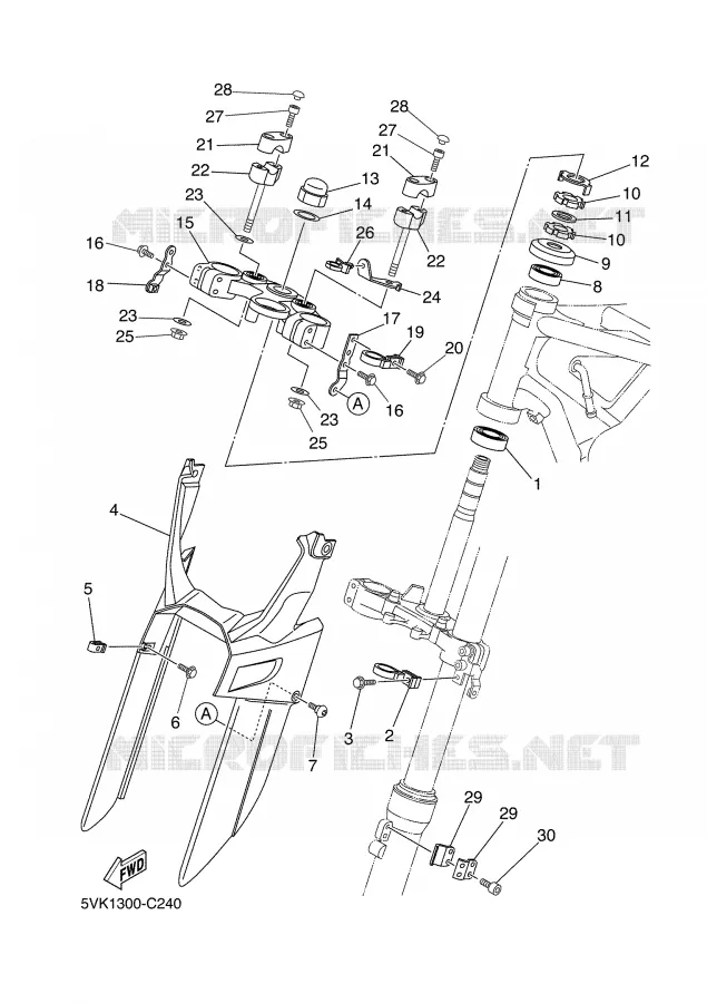 STEERING Yamaha MOTO 660 2006 XTX  XT660X