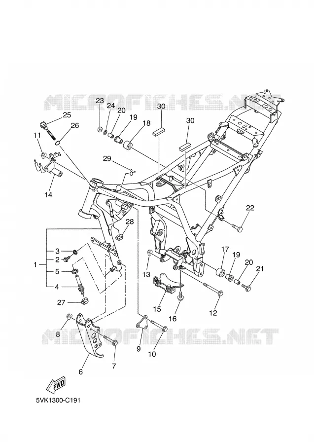 FRAME Yamaha MOTO 660 2006 XTX  XT660X