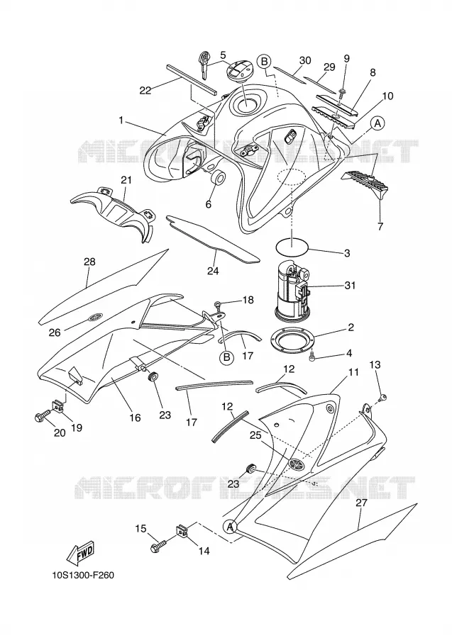 FUEL TANK Yamaha MOTO 660 2007 XTX  XT660X