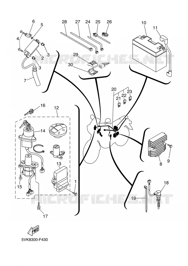 ELECTRICAL 1 Yamaha MOTO 660 2007 XTX  XT660X