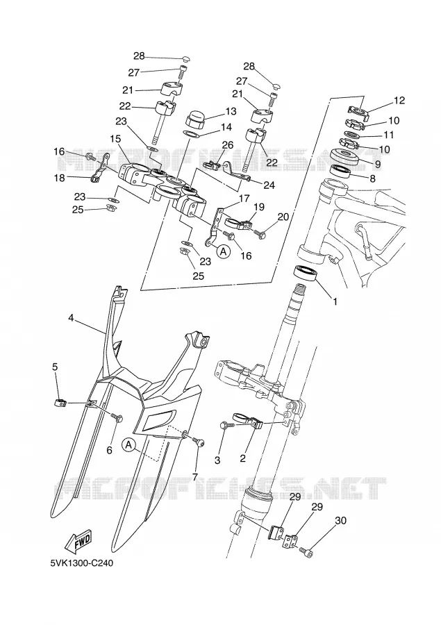 STEERING Yamaha MOTO 660 2007 XTX  XT660X