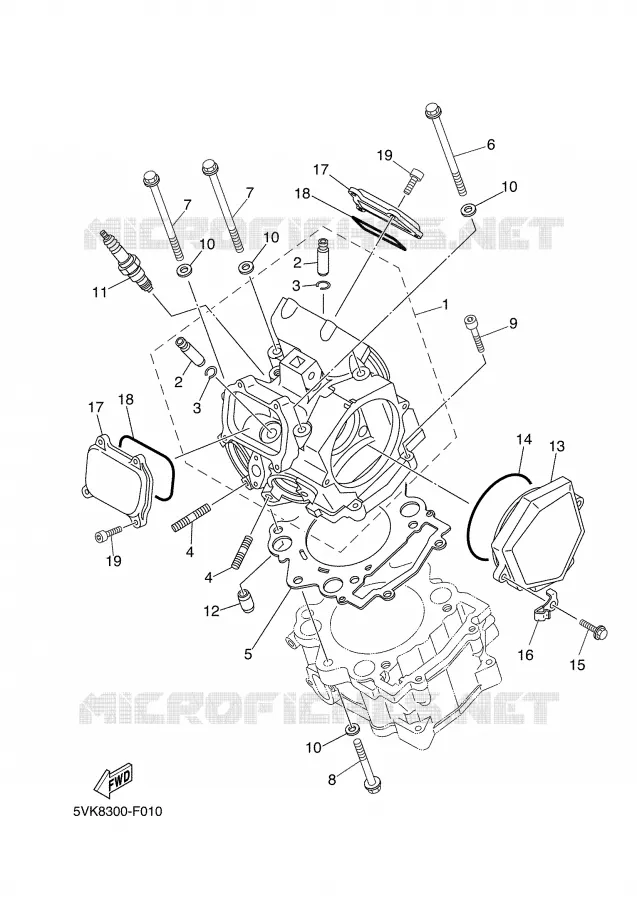 CYLINDER HEAD  Yamaha MOTO 660 2008 XTX  XT660X