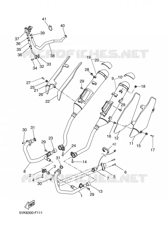 EXHAUST Yamaha MOTO 660 2008 XTX  XT660X