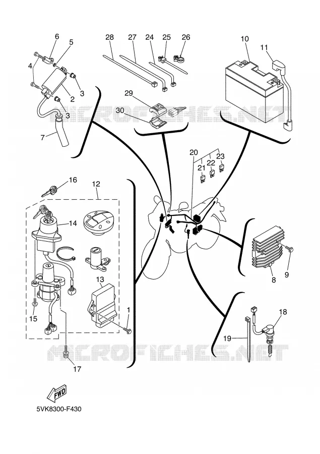 ELECTRICAL 1 Yamaha MOTO 660 2008 XTX  XT660X