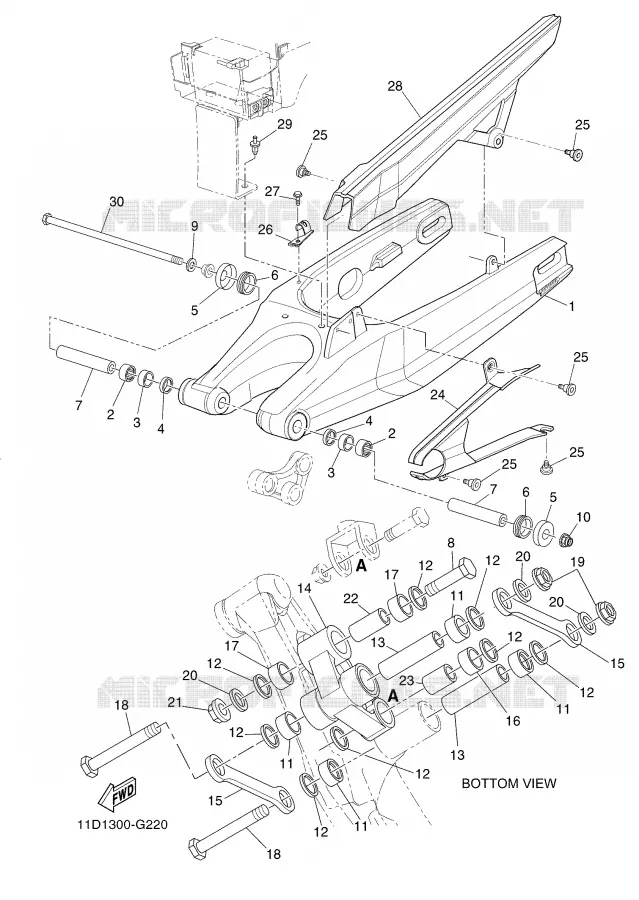 SWINGARM Yamaha MOTO 660 2008 TENERE  XT660Z TENERE
