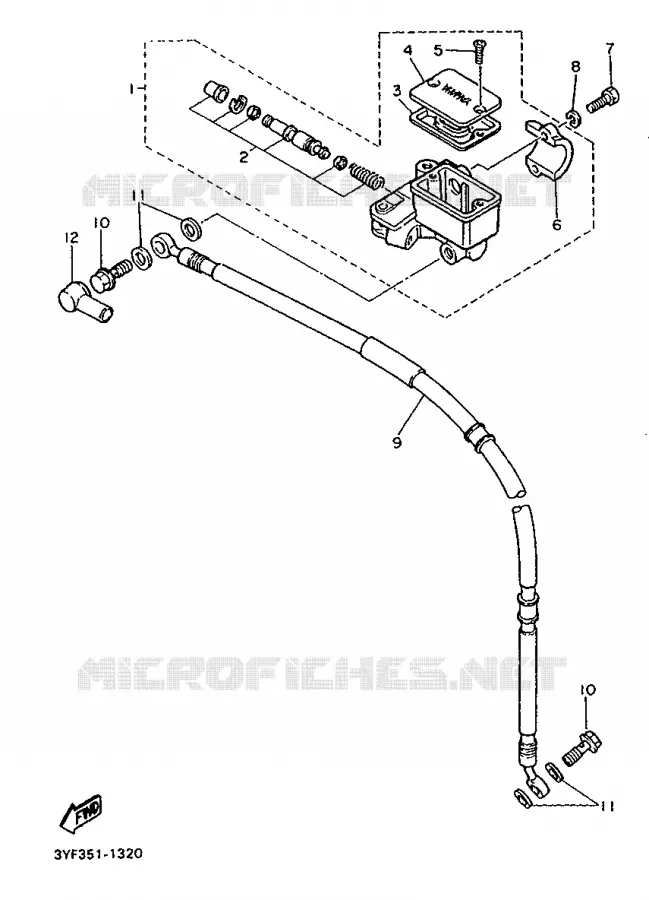FRONT MASTER CYLINDER Yamaha MOTO 660 1991 TENERE  XTZ660