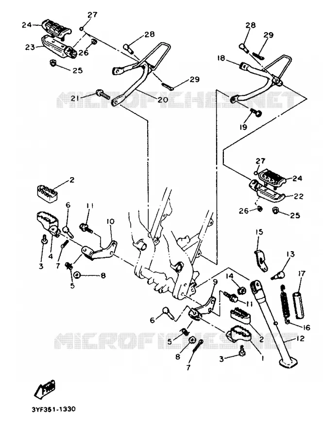 STAND / FOOTREST Yamaha MOTO 660 1992 TENERE  XTZ660