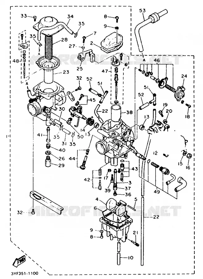 CARBURETOR Yamaha MOTO 660 1992 TENERE  XTZ660