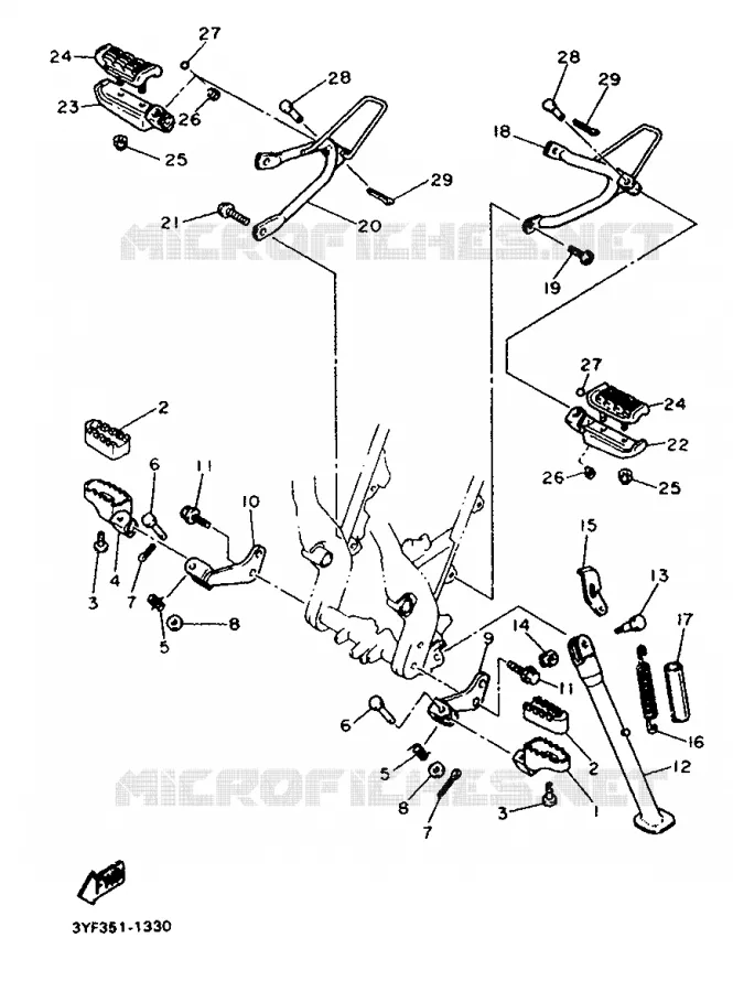 STAND / FOOTREST Yamaha MOTO 660 1992 TENERE  XTZ660