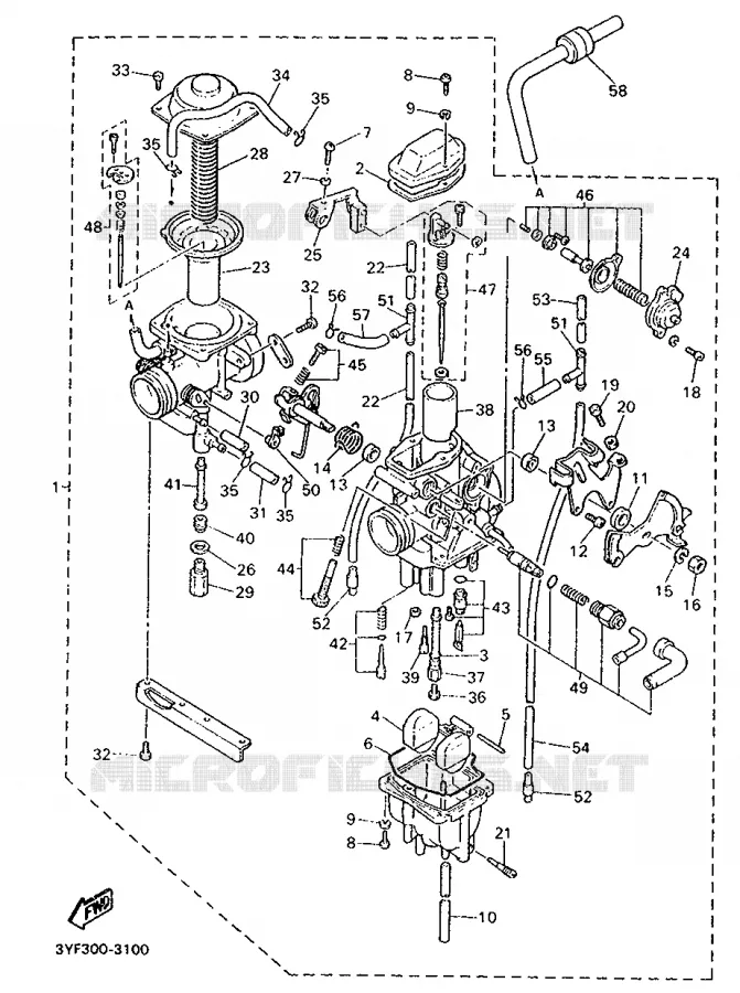 CARBURETOR Yamaha MOTO 660 1993 TENERE  XTZ660