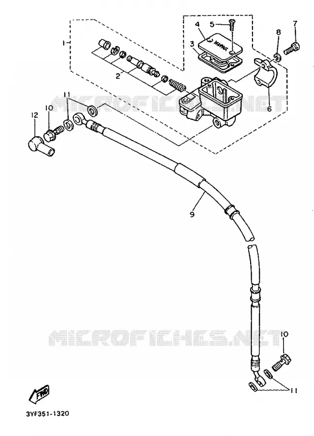 FRONT MASTER CYLINDER Yamaha MOTO 660 1993 TENERE  XTZ660