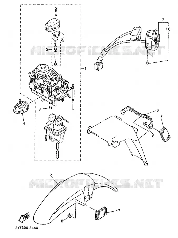 OPTIONAL PARTS Yamaha MOTO 660 1993 TENERE  XTZ660