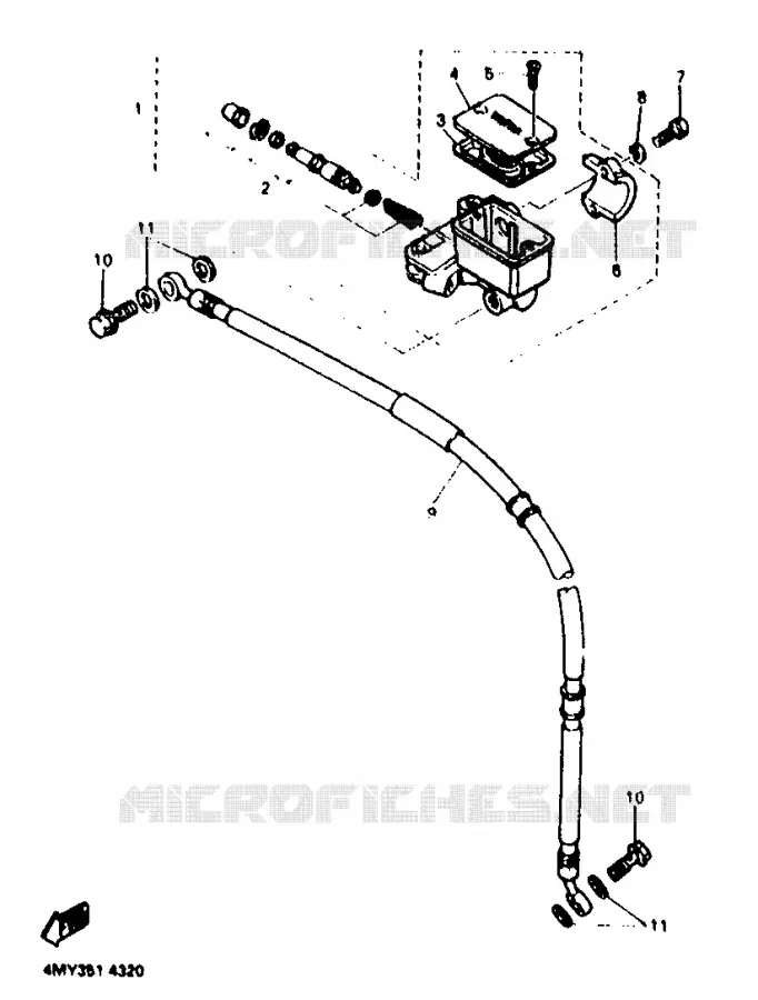 FRONT MASTER CYLINDER Yamaha MOTO 660 1994 TENERE  XTZ660