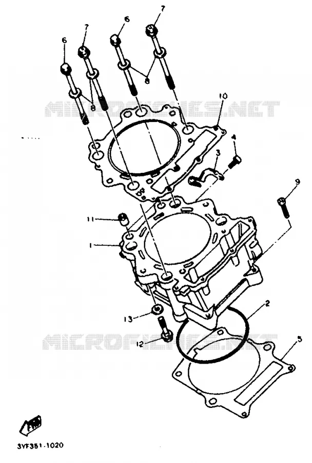 CYLINDER Yamaha MOTO 660 1996 TENERE  XTZ660
