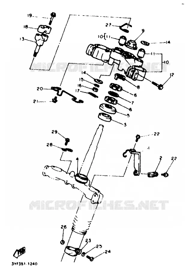 STEERING Yamaha MOTO 660 1996 TENERE  XTZ660