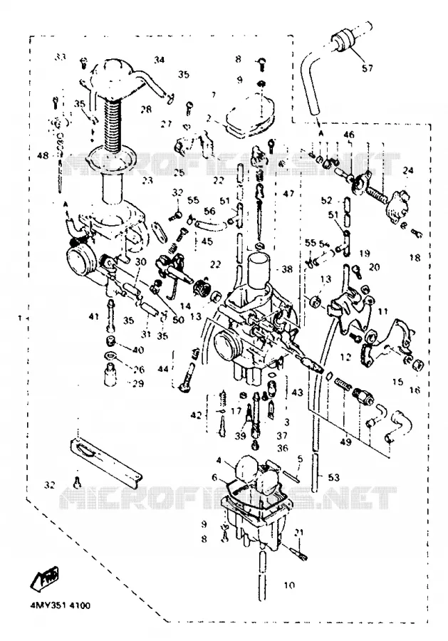 CARBURETOR Yamaha MOTO 660 1996 TENERE  XTZ660