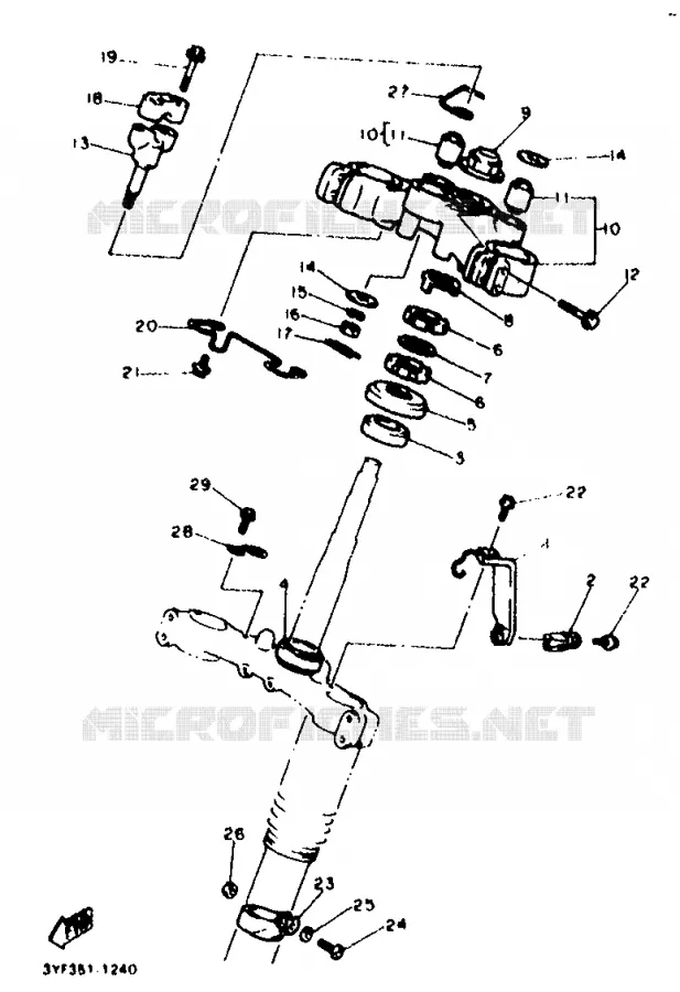 STEERING Yamaha MOTO 660 1996 TENERE  XTZ660