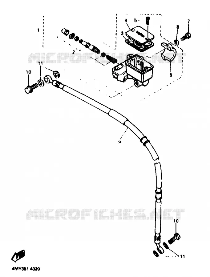 FRONT MASTER CYLINDER Yamaha MOTO 660 1996 TENERE  XTZ660