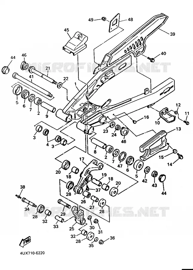 SWINGARM Yamaha MOTO 660 1996 TENERE  XTZ660