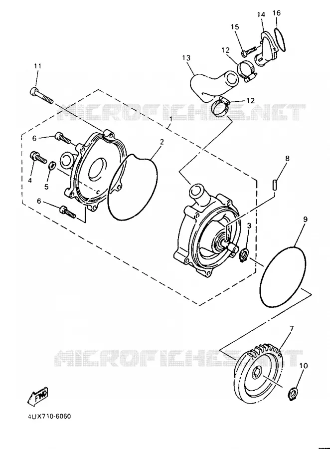 WATERPUMP Yamaha MOTO 660 1996 TENERE  XTZ660