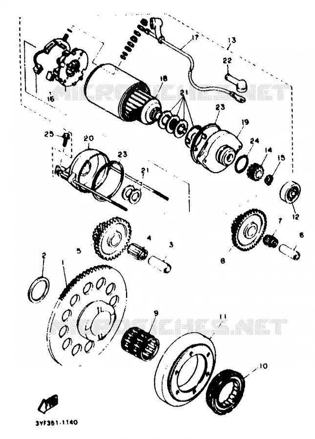 STARTER CLUTCH Yamaha MOTO 660 1996 TENERE  XTZ660