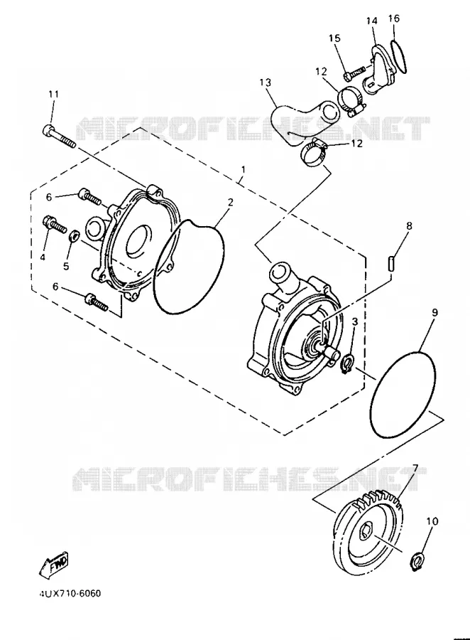 WATERPUMP Yamaha MOTO 660 1996 TENERE  XTZ660