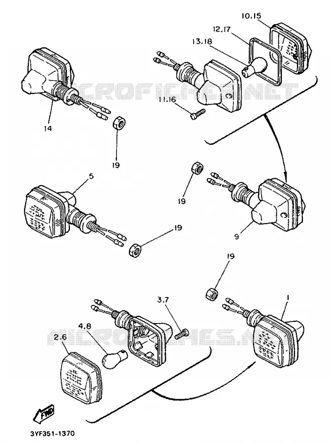 INDICATOR Yamaha MOTO 660 1993 TENERE  XTZ660 (20KW)