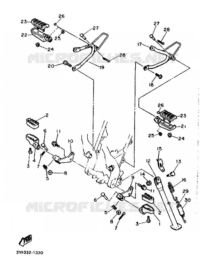STAND / FOOTREST Yamaha MOTO 660 1992 TENERE  XTZ660N (20.0KW