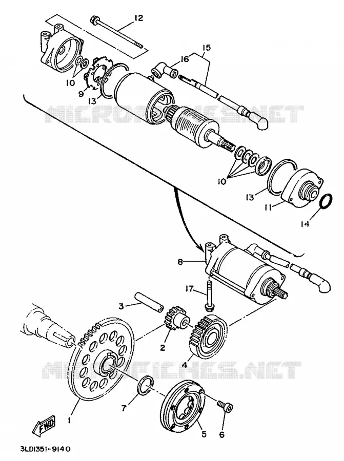 STARTER CLUTCH Yamaha MOTO 750 1993 SUPERTENERE  XTZ750