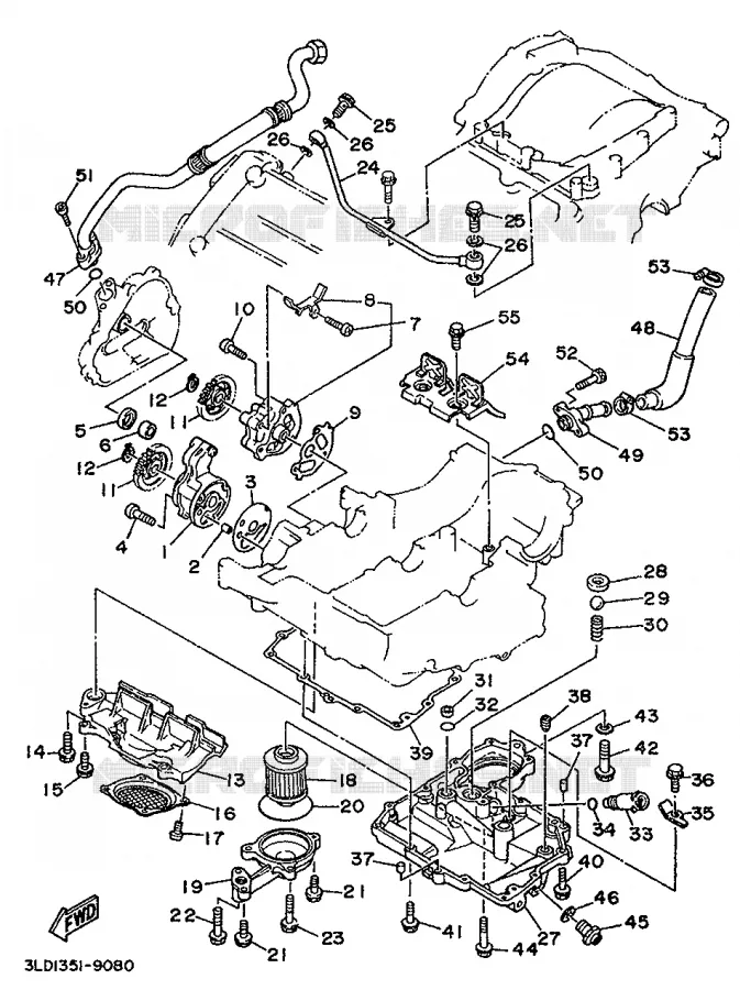 OIL PUMP Yamaha MOTO 750 1993 SUPERTENERE  XTZ750