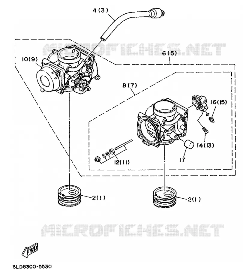 OPTIONAL PARTS - CARBURETOR - FOR SWEDEN Yamaha MOTO 750 1995 SUPERTENERE  XTZ750