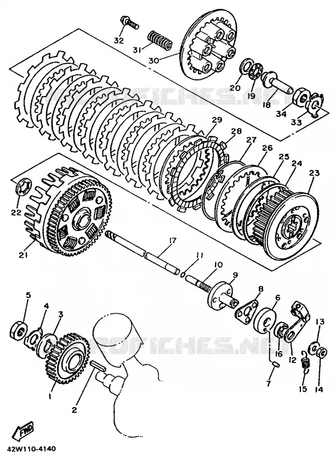 STARTER CLUTCH Yamaha MOTO 1000 1986 VIRAGO  XV1000
