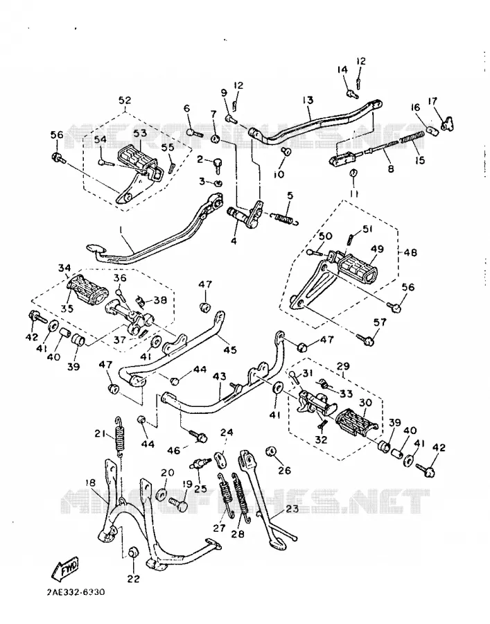 STAND / FOOTREST Yamaha MOTO 1000 1986 VIRAGO  XV1000