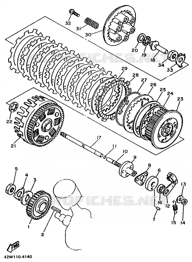 STARTER CLUTCH Yamaha MOTO 1000 1987 VIRAGO  XV1000