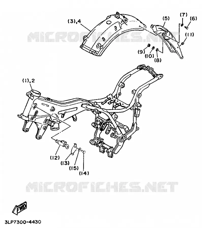 OPTIONAL PARTS - CHASSIS - FOR ENGLAND Yamaha MOTO 1100 1996 VIRAGO  XV1100