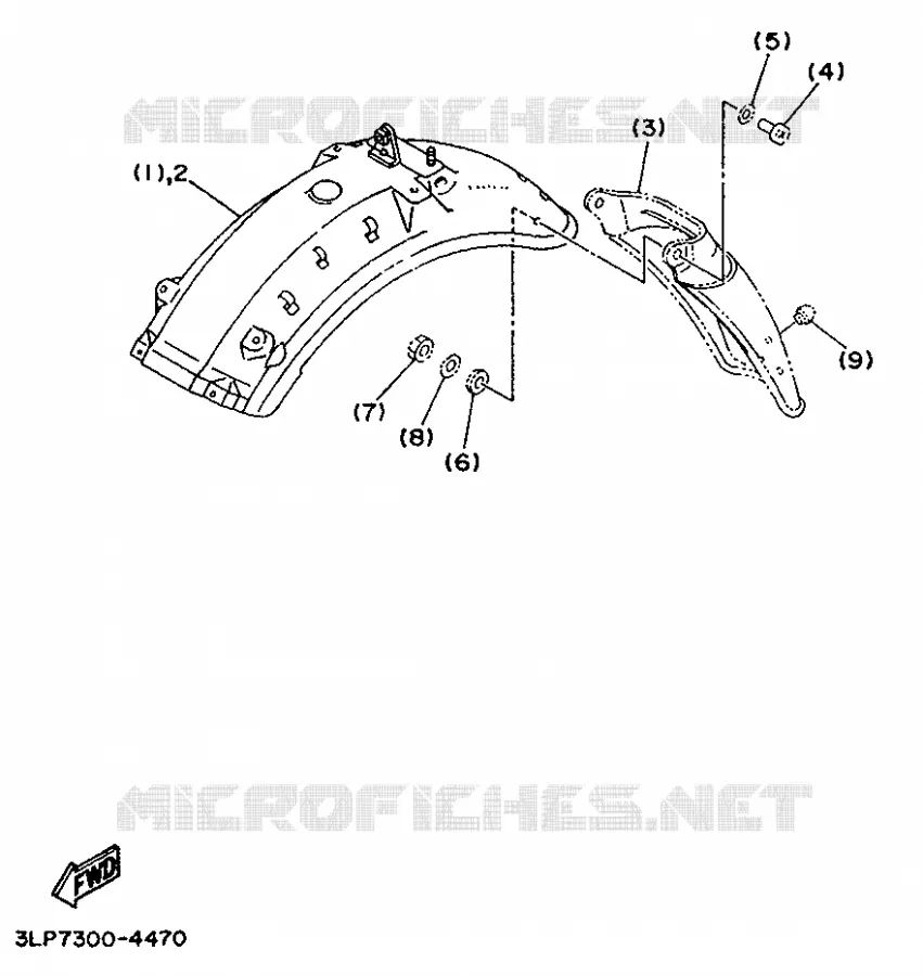 OPTIONAL PARTS - CHASSIS - FOR PORTUGAL / GREECE / HOLLAND Yamaha MOTO 1100 1996 VIRAGO  XV1100
