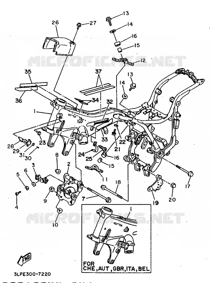 FRAME Yamaha MOTO 1100 1998 VIRAGO  XV1100