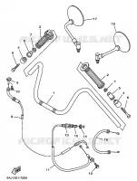 HANDLEBAR & CABLES for Yamaha VIRAGO 1998