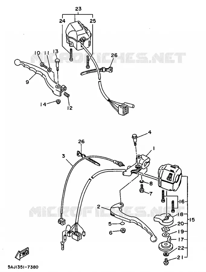 SWITCH / LEVER Yamaha MOTO 125 1998 VIRAGO  XV125