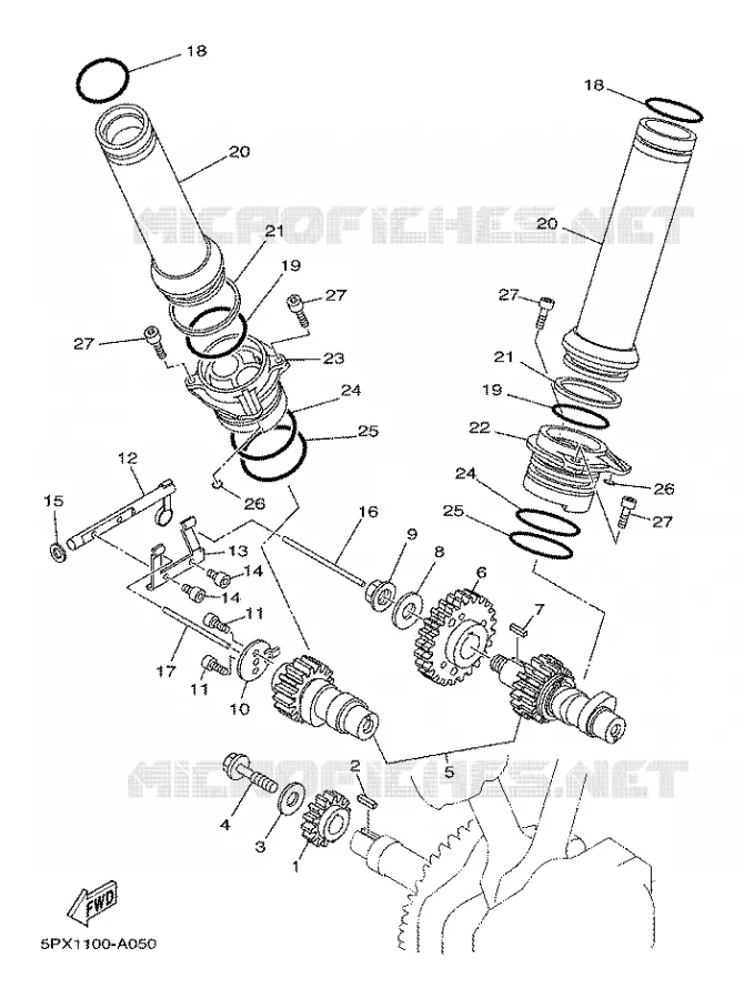 CAMSHAFT / TIMING CHAIN Yamaha MOTO 1700 2003 ROADSTAR WARRIOR  XV17PCR