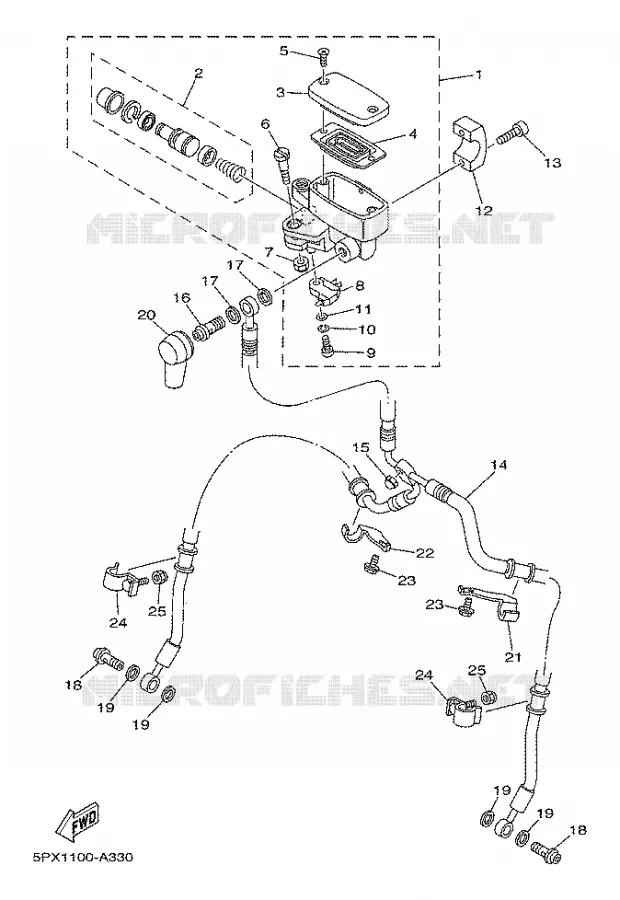 FRONT MASTER CYLINDER Yamaha MOTO 1700 2003 ROADSTAR WARRIOR  XV17PCR