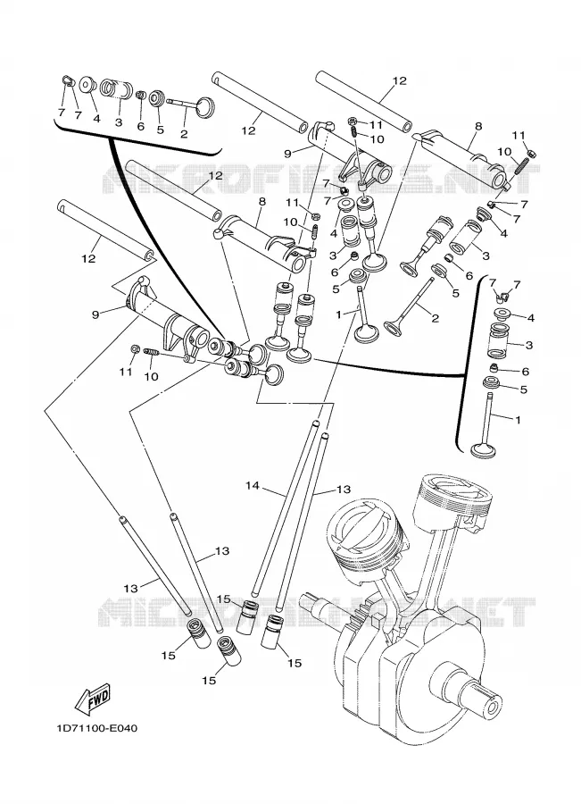 VALVE Yamaha MOTO 1900 2006 MIDNIGHT STAR  XV1900A
