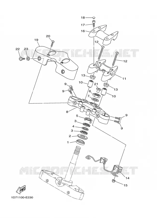 STEERING Yamaha MOTO 1900 2006 MIDNIGHT STAR  XV1900A